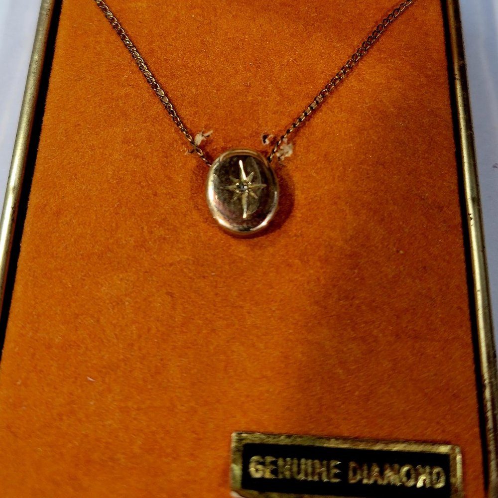 Vintage LaMode GoldFilled Pendant Diamond